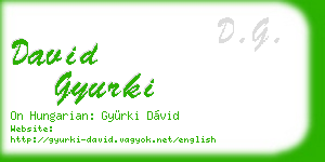 david gyurki business card