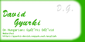 david gyurki business card